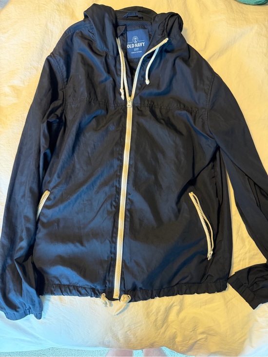 Old Navy Other - Old Navy Hooded Windbreaker Jacket Men’s Small Navy Blue